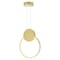 Cwi Lighting Pulley 12 in LED Satin Gold Mini Pendant 1297P12-1-602 - alternate 1